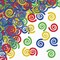 Creative Converting Club Pack of 12 Vibrantly Color Confetti Swirls Hanging Party Decorations 4"